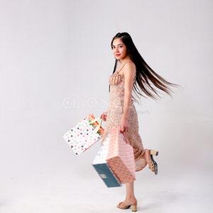 Lady With Shopping Bags, Cliqnclix