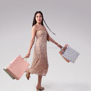 Model With Shopping Bags, Cliqnclix
