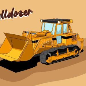 Bulldozer Vector , Cliqnclix
