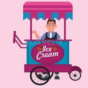 Ice cream Cart, Cliqnclix