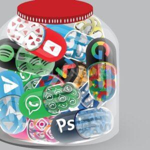 Social Media App Icons, Cliqnclix
