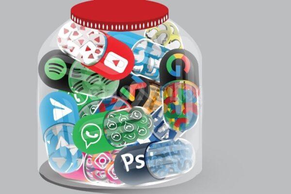 Social Media App Icons, Cliqnclix